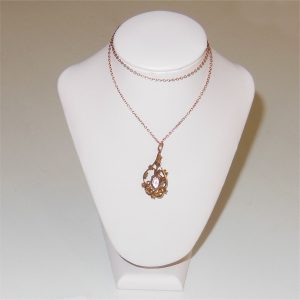 Art Nouveau 9ct Amethyst Pendant 9ct Gold Chain - Image 5