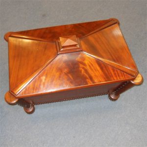 William IV Flame Mahogany Cellarette c1830