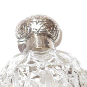 Perfume Bottle Trio Sterling Silver Caps Birmingham 1904