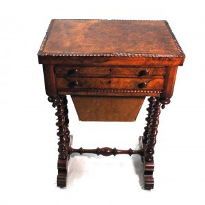 Early Victorian Walnut folding Sewing Games Table