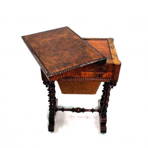 Early Victorian Walnut folding Sewing Games Table