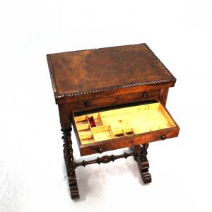 Early Victorian Walnut folding Sewing Games Table