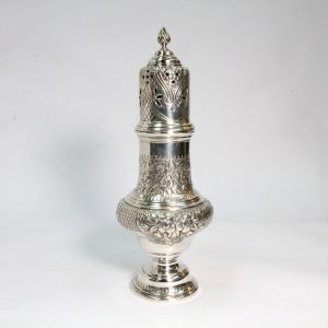 Large Sterling Silver Castor Sugar Shaker 1901