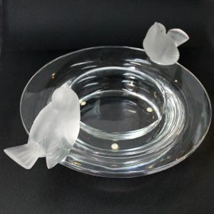 Lalique Two Sparrow Bowl