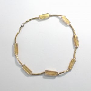 Venitian Glass Necklace 24ct Gold