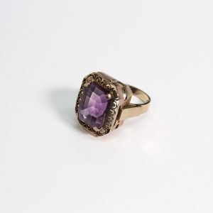 Handmade Cocktail Ring Amethyst 9ct