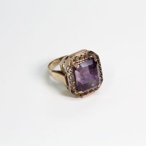 Handmade Cocktail Ring Amethyst 9ct