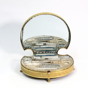 Gilt Bronze and mother of pearl Necessaire