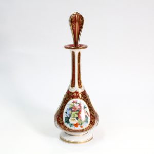 Hand Painted Portrait Floral Perfume Bottle