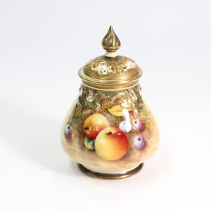 Royal Worstester Signed Fruit-Patterned Pot Pourri