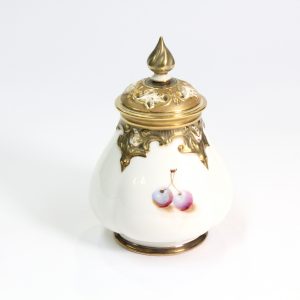Royal Worstester Signed Fruit-Patterned Pot Pourri