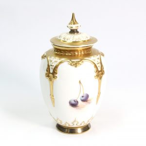 Royal Worcester Signed G.Banks Fruit-Patterned Pot Pourri