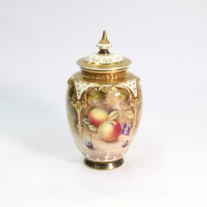 Royal Worcester Signed G.Banks Fruit-Patterned Pot Pourri