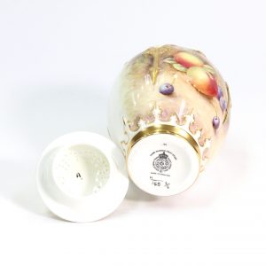 Royal Worcester Signed G.Banks Fruit-Patterned Pot Pourri