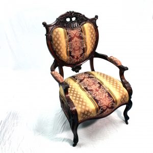 19th Century carved Mahogany Salon Chair