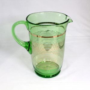 5 Piece Uranium Glass Drink Set