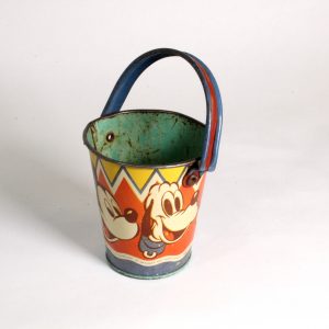 Mickey Mouse, Donald Duck and Pluto small metal bucket