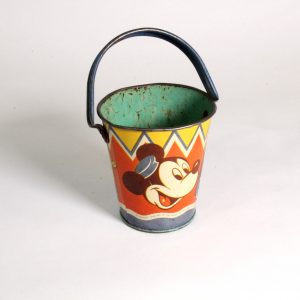 Mickey Mouse, Donald Duck and Pluto small metal bucket