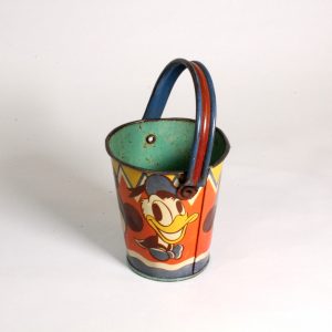 Mickey Mouse, Donald Duck and Pluto small metal bucket