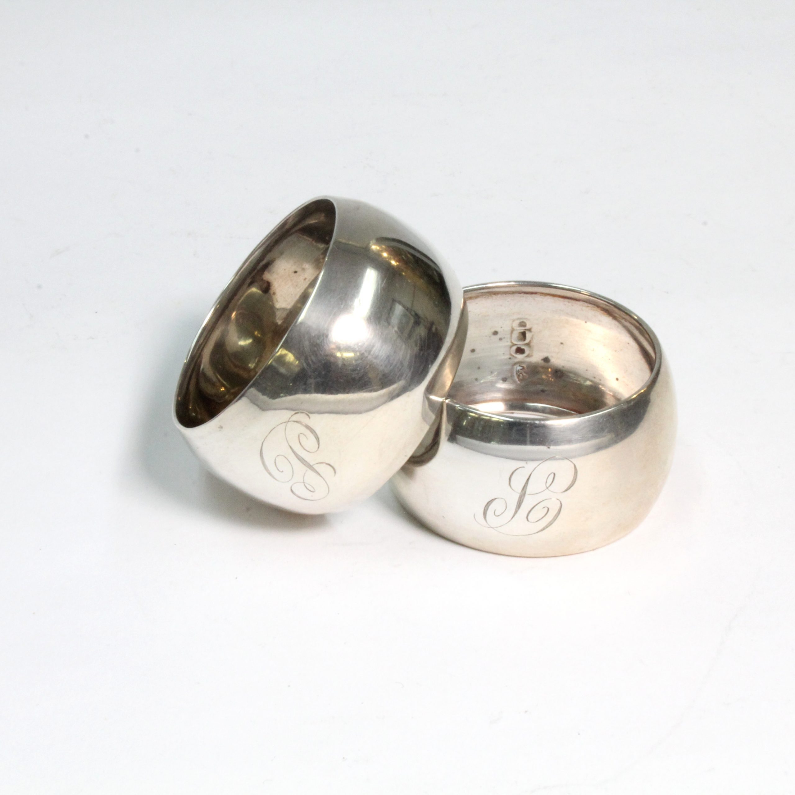 Boxed set of Sterling Silver Serviette Rings Sheffield 1923 ...