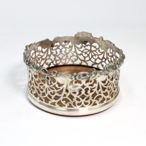 Silver Plated Bottle Coaster circa1860