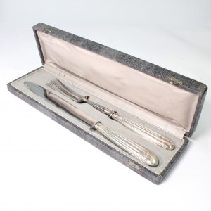 Boxed French Silver and Stainless Steel Carving Set