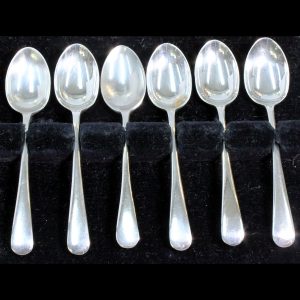 Boxed Set of 10 Sterling Silver Coffee Spoons 1930