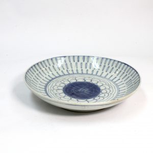 Chinese Blue and White Porcelain Plate from the Quing Dynasty