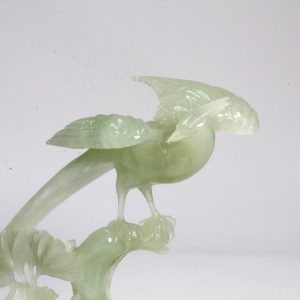 Chinese Jadite Carving of Phoenix and Magpie