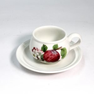 Portmerion Ceramic Cup and Saucer "Apple"