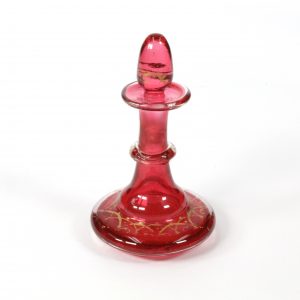 Bohemian Ruby Glass Perfume Bottle