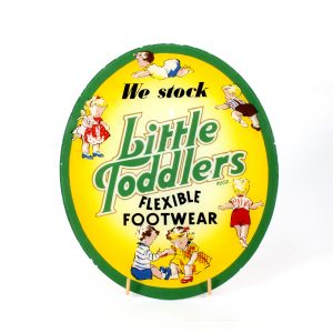 Advertising sign for Little Toddlers Footwear