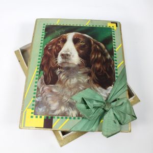 Cocker Spaniel Dog Chocolate Box circa 1940s/1950s