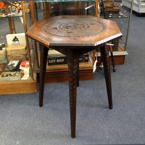 Antique Chip-Carved Octagonal Occassional Table