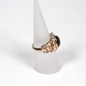 Antique Garnet and split pearl ring