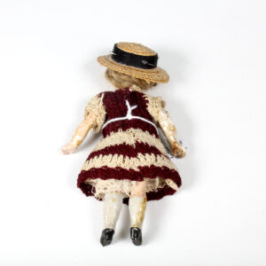 Antique German Doll in hand Crochet Dress