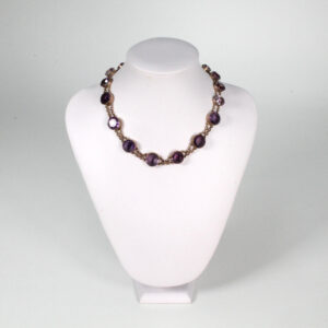 cac0281 Antique 9ct Amethyst Collar